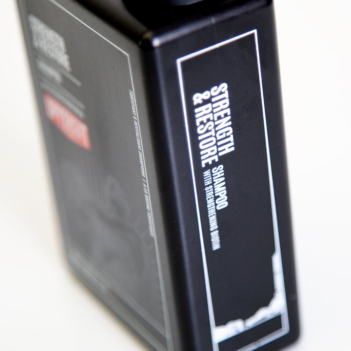 "Strength & Restore" shampoo